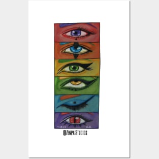 Rainbow eyes Posters and Art